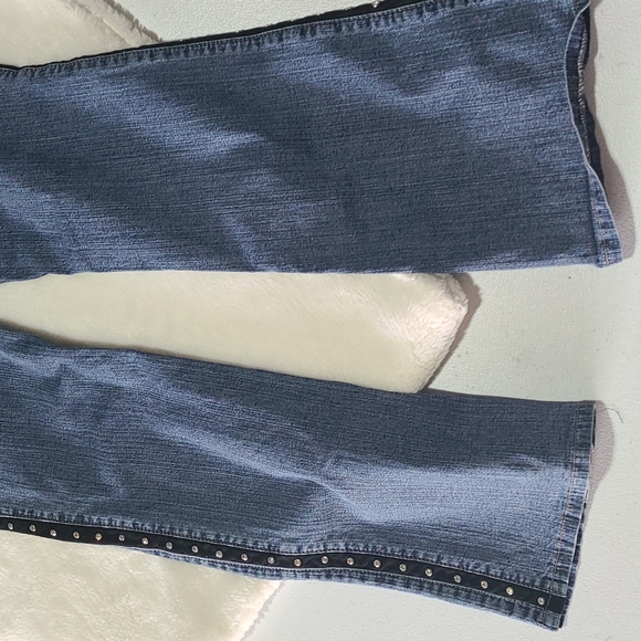 Ethyl Womens Boot Cut Blue Jeans - Picture 12 of 13